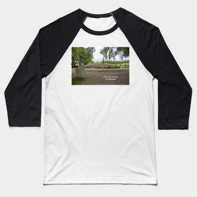 Clava Cairns, Scotland Baseball T-Shirt by JeanKellyPhoto